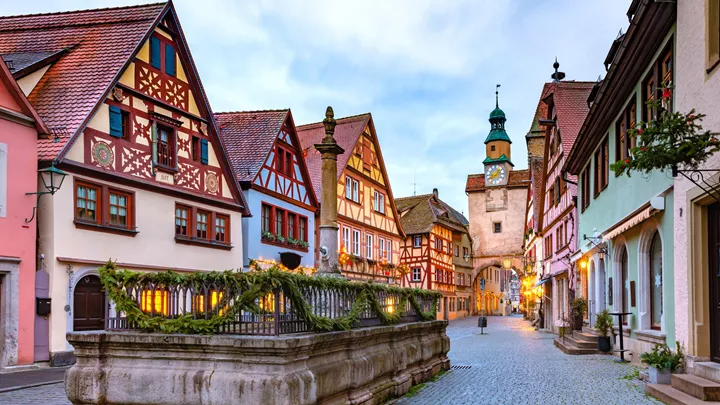 Old Town of Rothenburg ob der Tauber in Bavaria, Germany