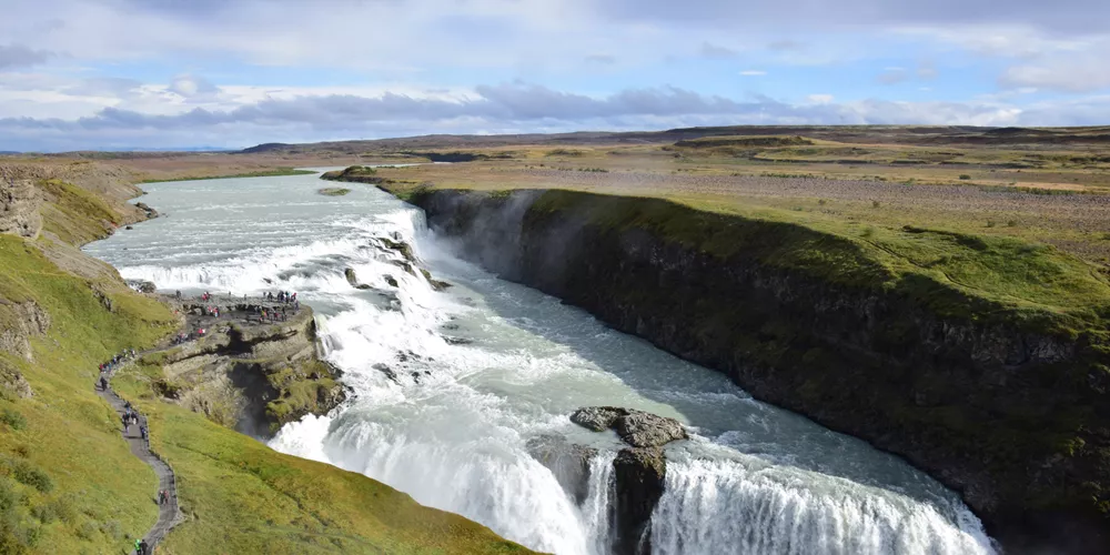Gullfoss waterfall on the Golden Circle near Reykjavik, Iceland