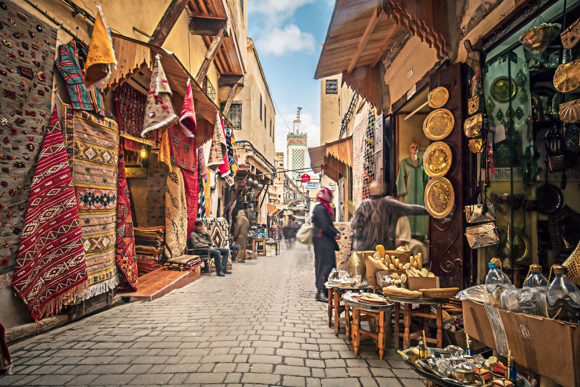 Moroccan souks in Marrakech