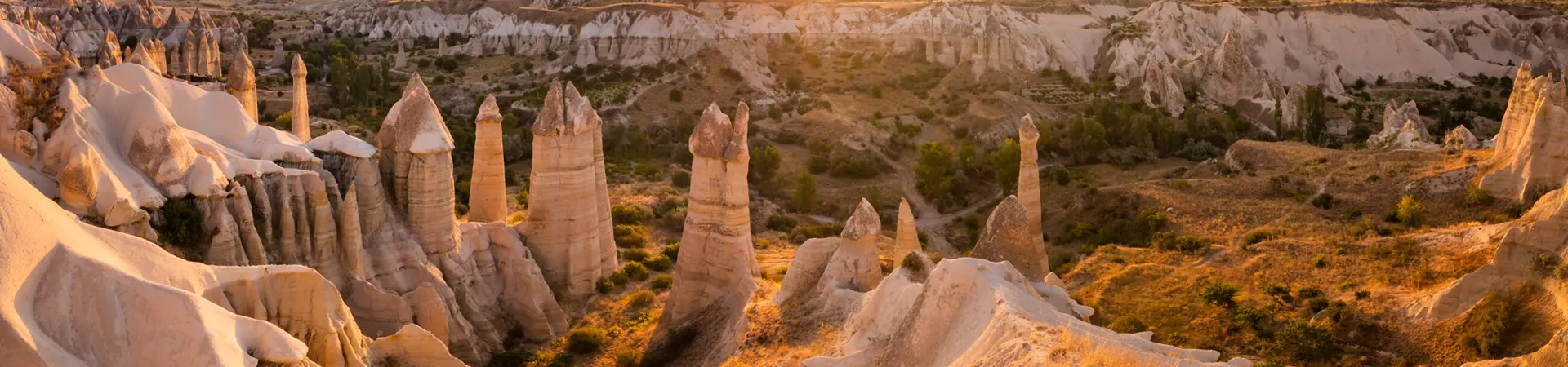Love Valley At Sunrise In Cappadocia, Turkey