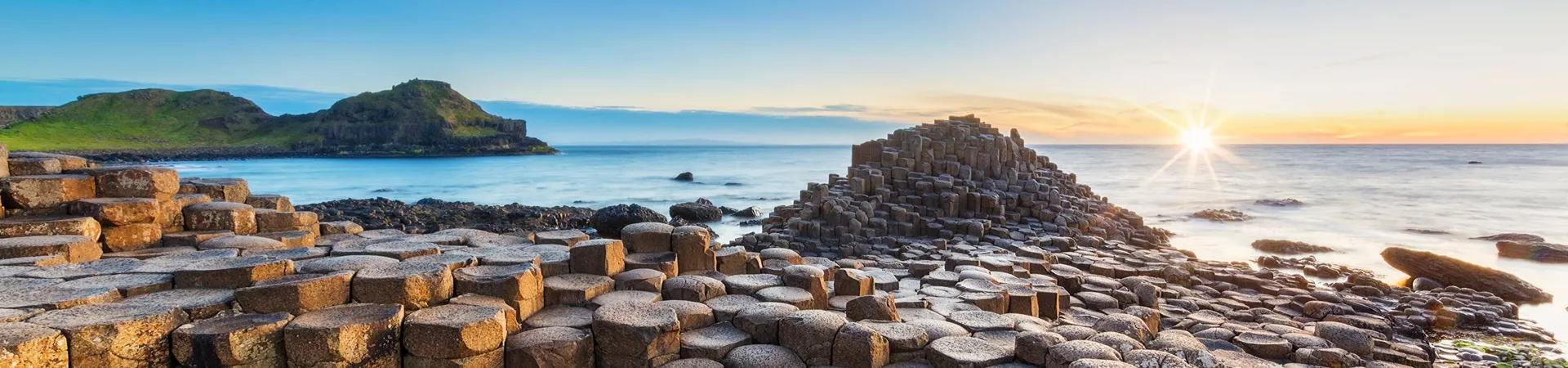 Sunset Over Giants Causeway, Northern Ireland
