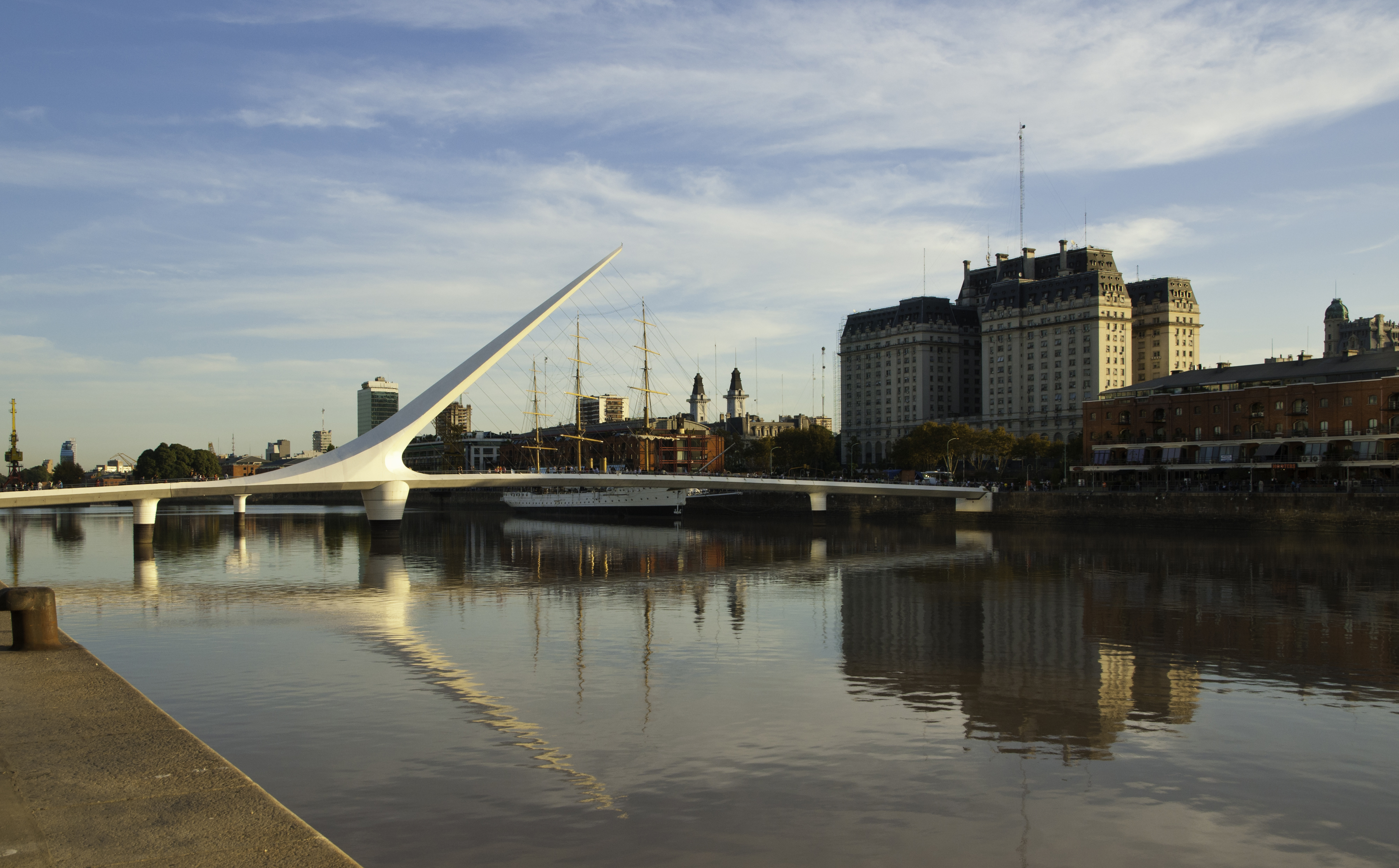Bridge over River de la Plata in Argentina
