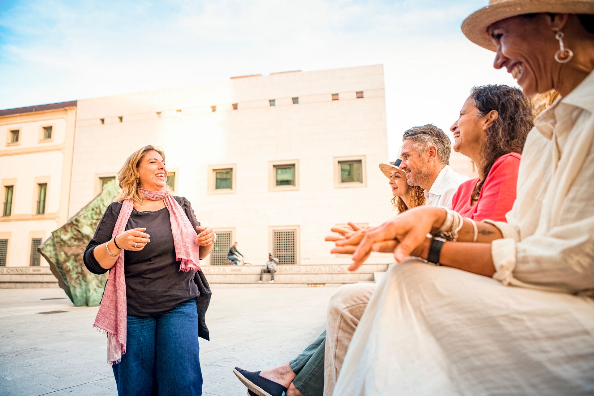 Large Guests On An Anti Mafia Walking Tour