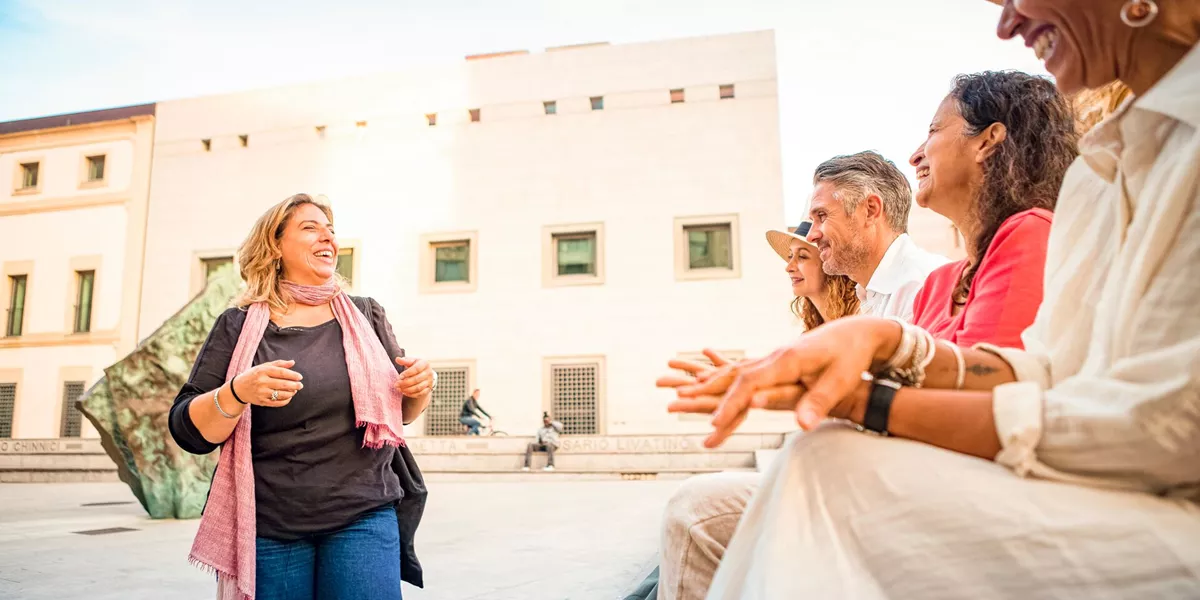 Large Guests On An Anti Mafia Walking Tour