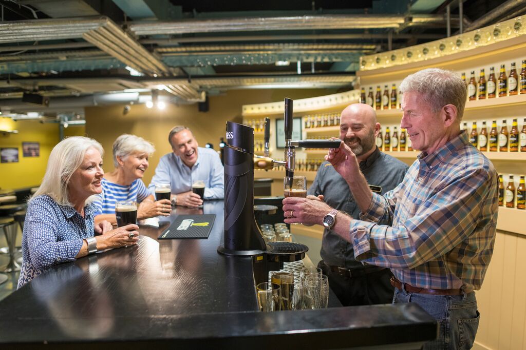 Insight Vacations guests at a Guinness Factory Bar in Dublin, Ireland