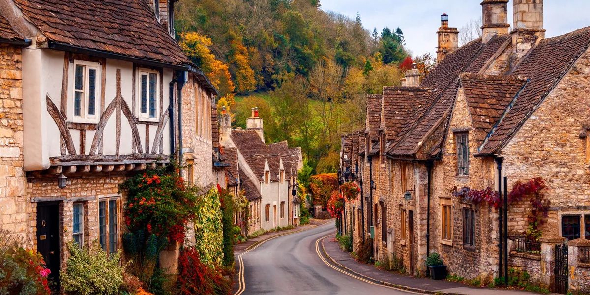 Traditional Village of Castle Combe in Wiltshire, England, UK