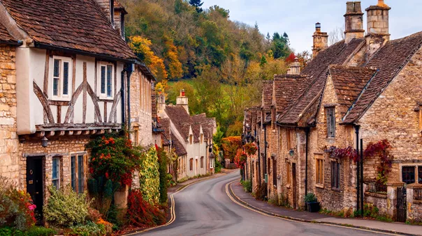 Traditional Village of Castle Combe in Wiltshire, England, UK