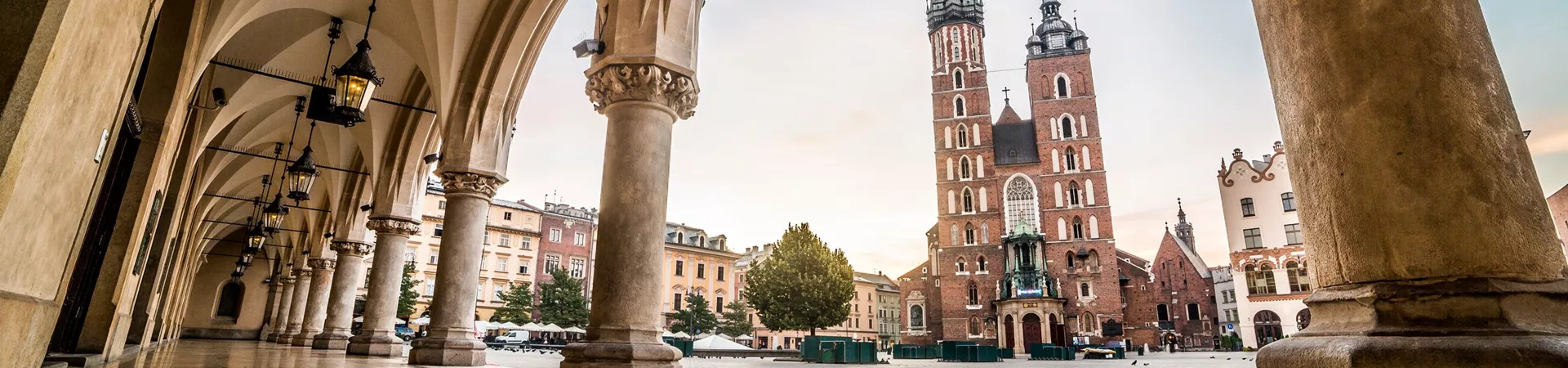 Market square in Krakow, Poland