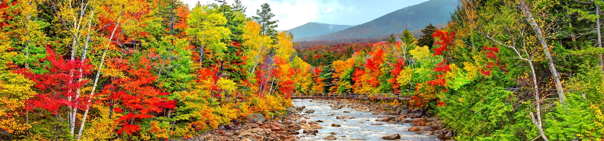 Autumn in the White Mountains of New Hampshire in the USA
