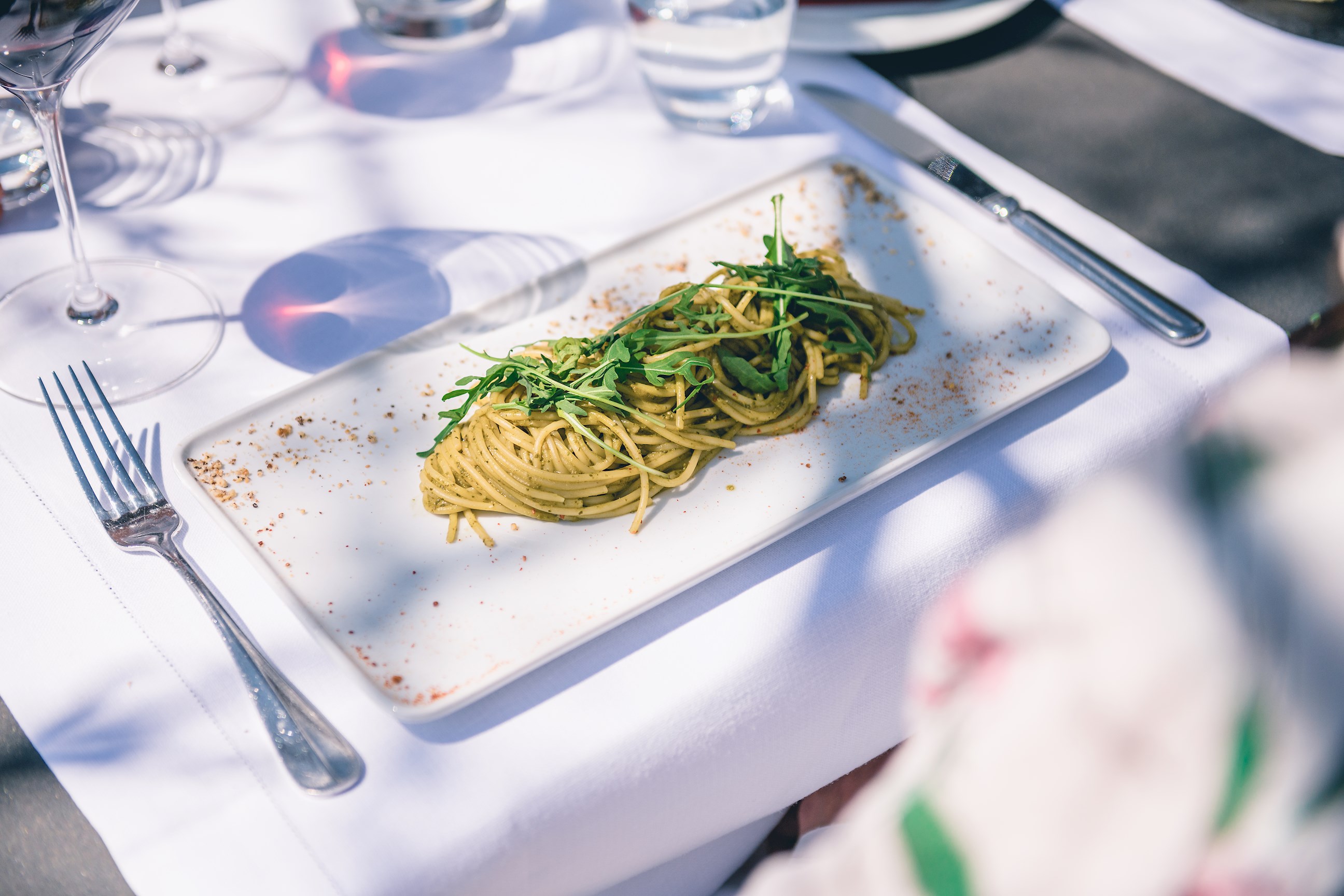 Pasta dinner in Vatican City
