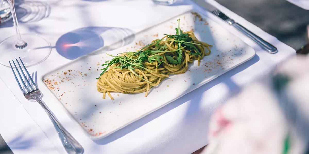 Pasta dinner in Vatican City
