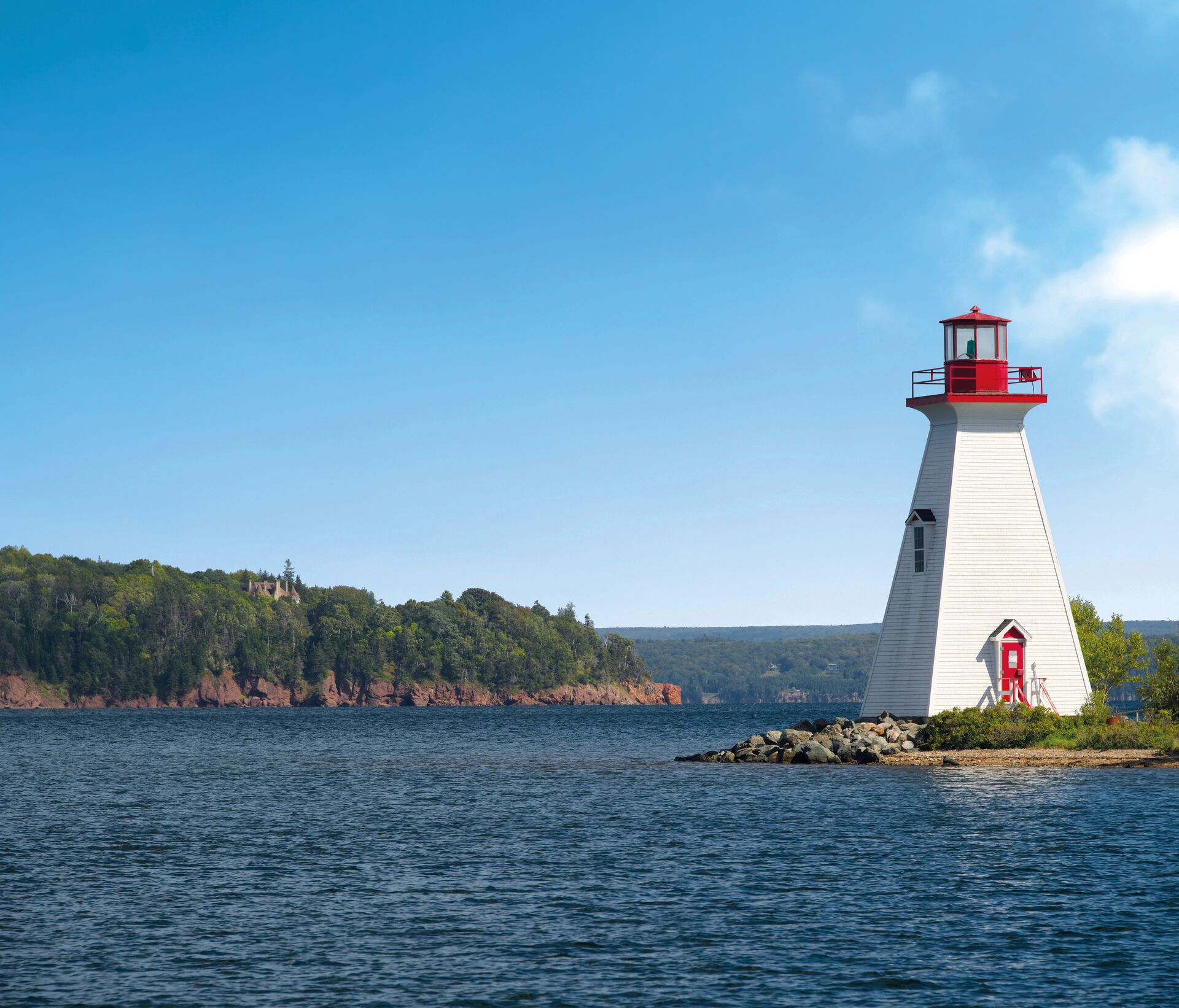 Light House in Cape Breton in Nova Scotia, Canada
