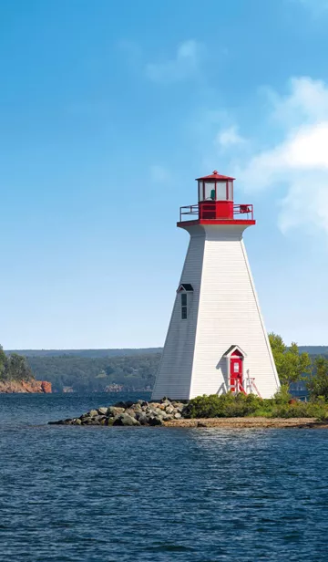 Light House in Cape Breton in Nova Scotia, Canada