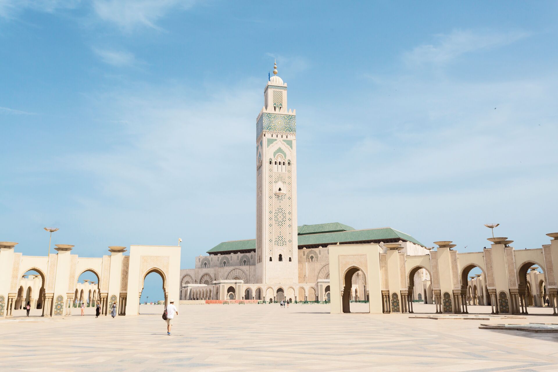 Low Angle View Of Mosque Hassan II In Casablanca, Morocco 1142530019RTD