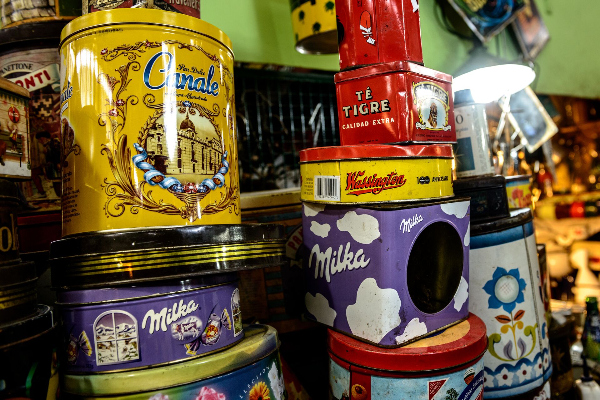 Large Tin Boxes In Mercado De San Telmo, Buenos Aires 968458342