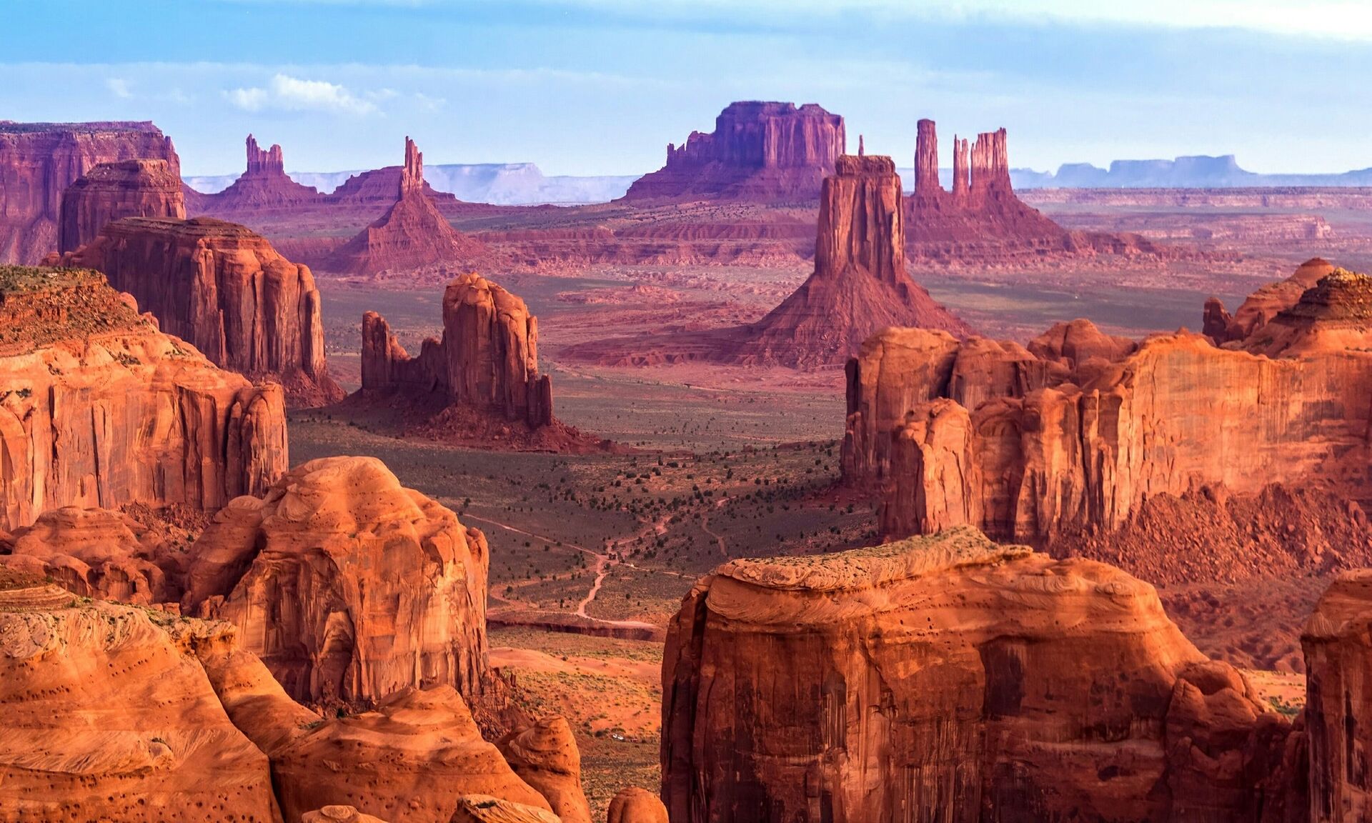 Panoramic view of Monument Valley in Arizona, USA