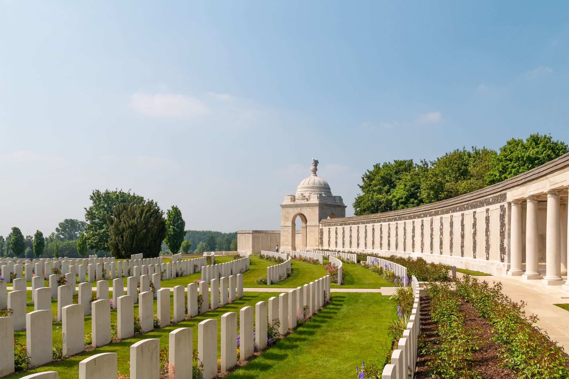 Tyne Cot Military Cemetery In Flanders Fields, Belgium