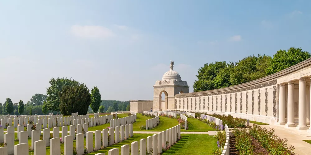 Tyne Cot Military Cemetery In Flanders Fields, Belgium
