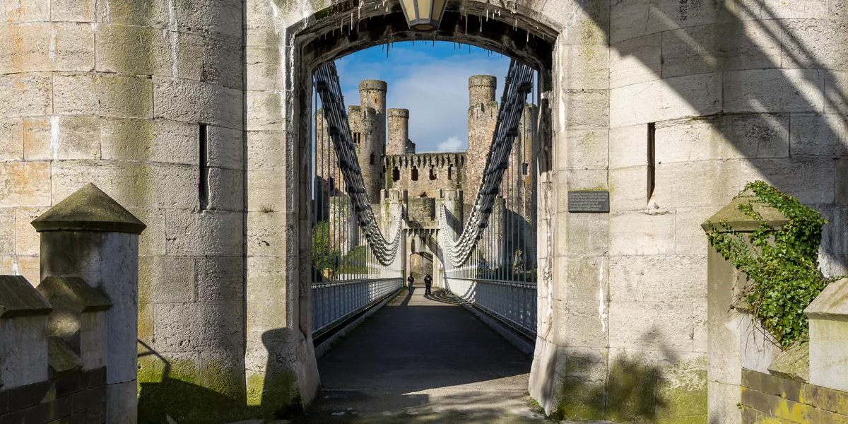 Conwy Castle And Suspension Bridge, Wales 955666096