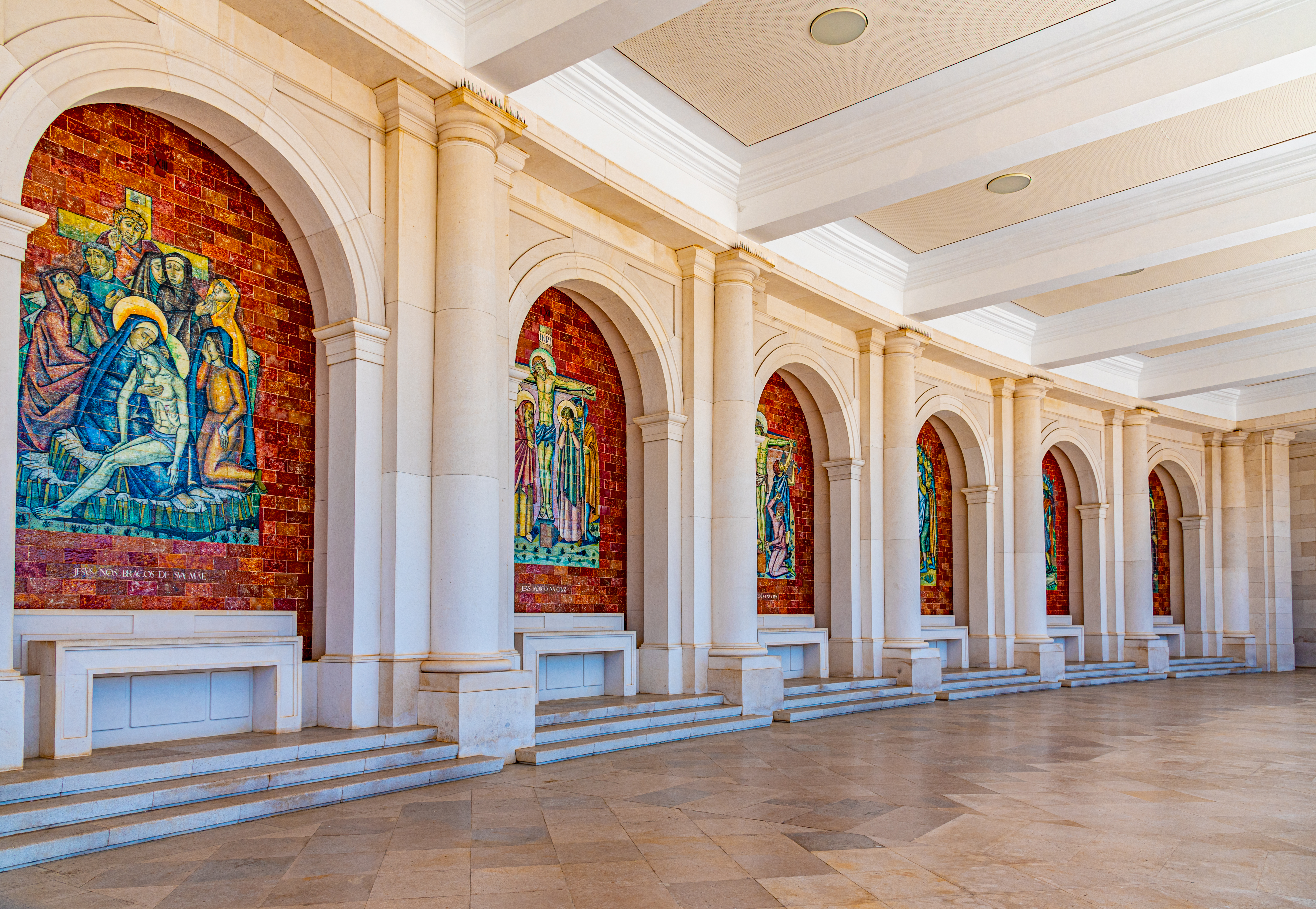 Arcade Of The Famous Sanctuary Of Fatima In Portugal 1281295644