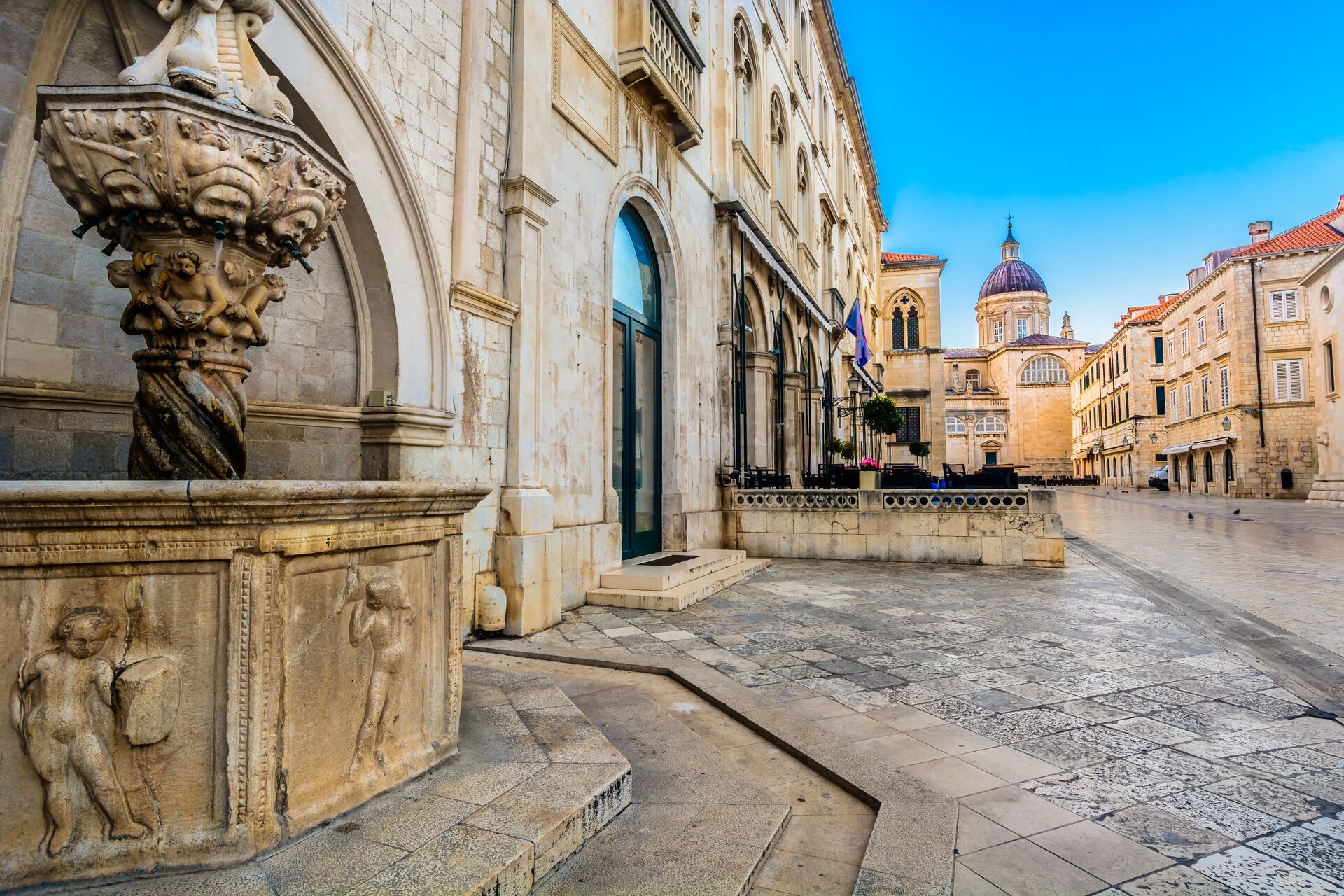Streets of Dubrovnik in Croatia