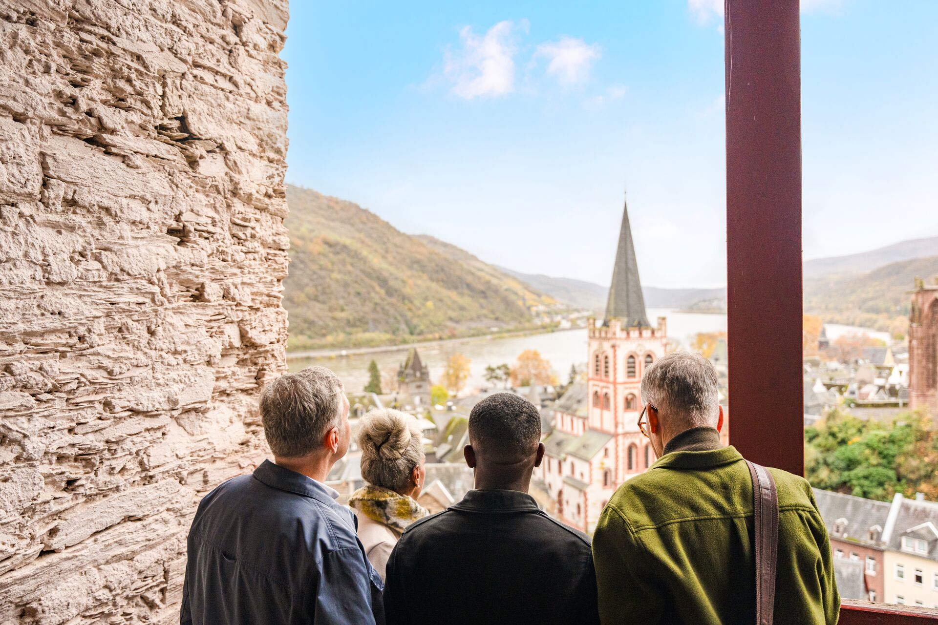 Guests exploring Bacharach, Germany