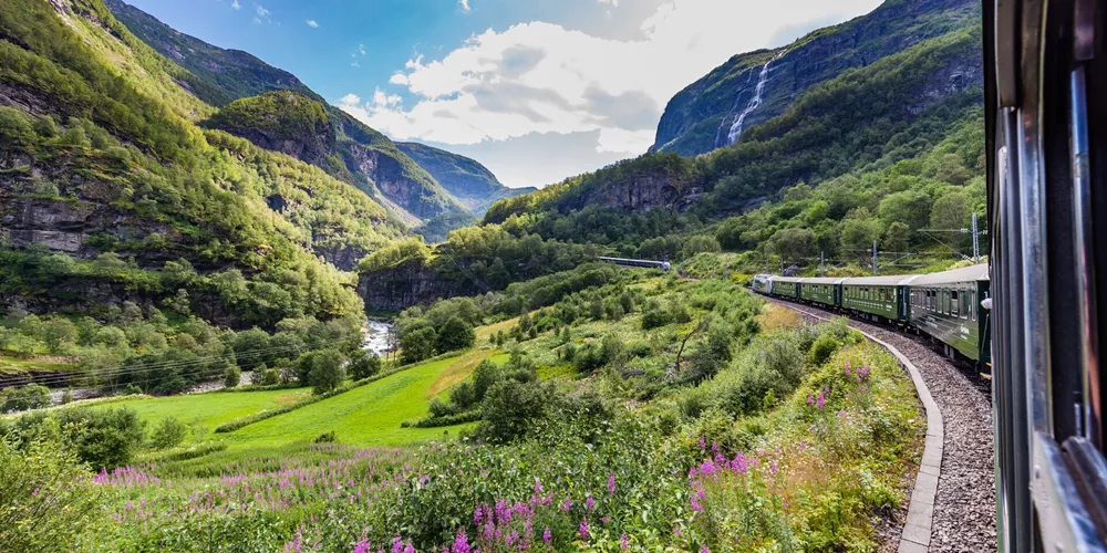 View from the train Flamsbana in Norway
