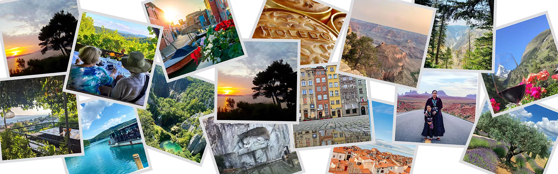 Collage of guest travel photos