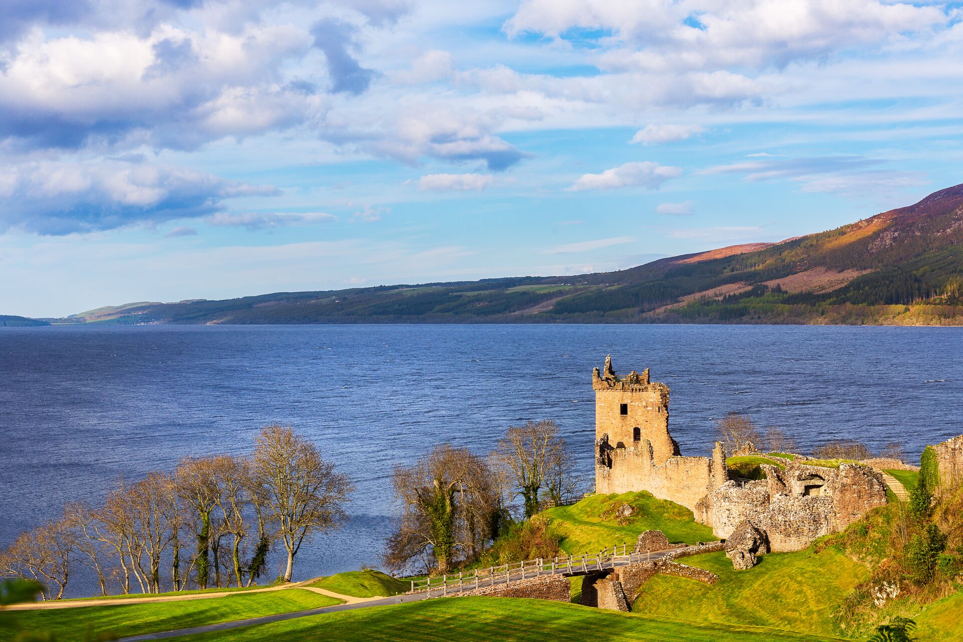 Urquhart Castle at Loch Ness in Scotland