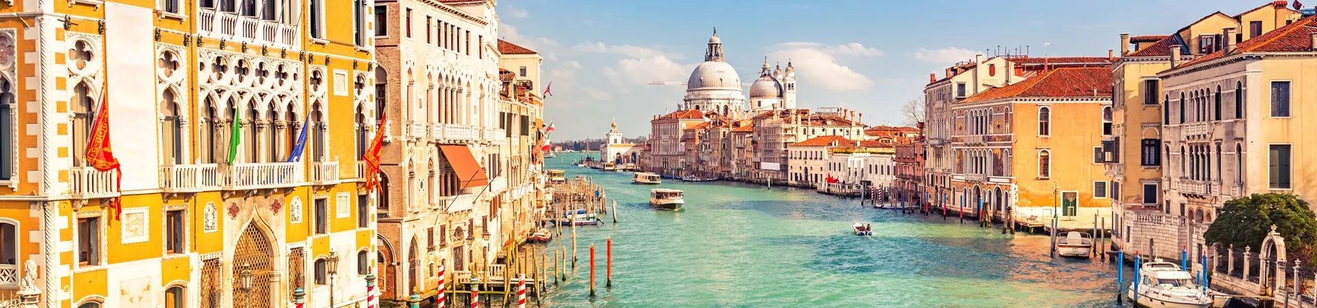 The Grand Canal on a sunny evening in Venice, Italy
