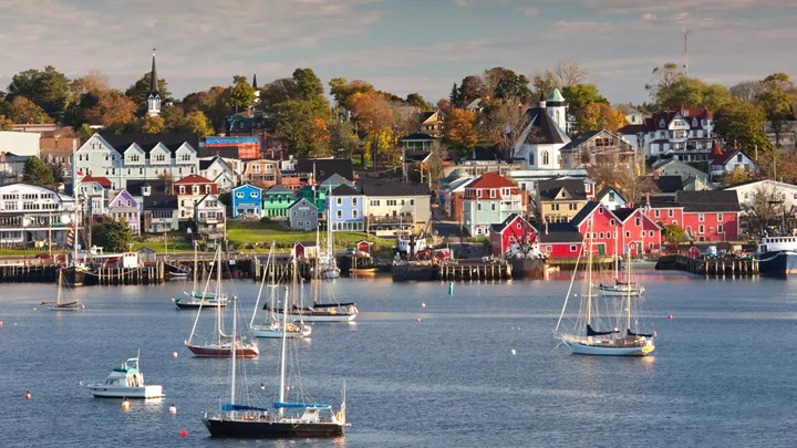 Waterfront view of Lunenburg, Nova Scotia, Canada