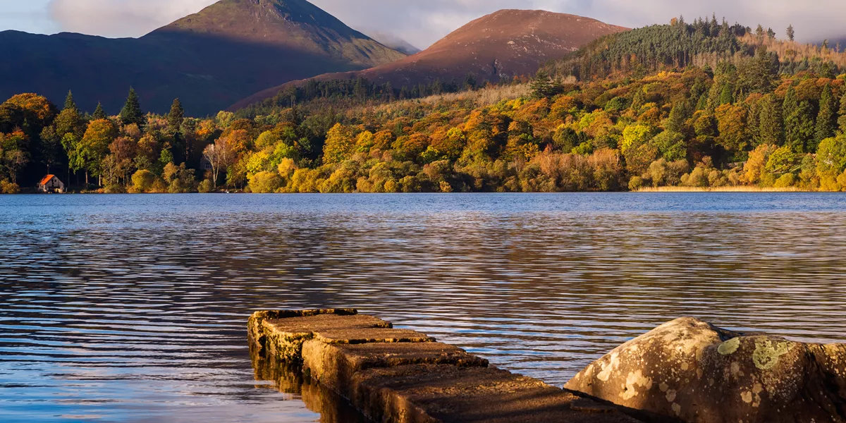 Sunlight, Boathouse, Derwent Water, Keswick, Lake District, Cumbria, England 1371126334