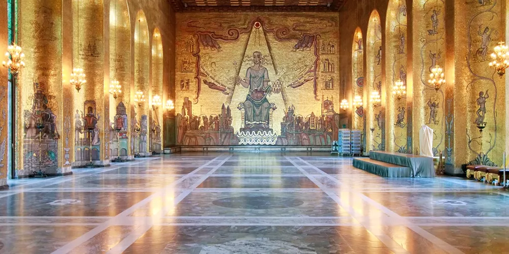 Golden Room In Stockholm Town Hall