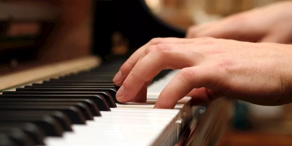 The Liszt Academy of Music piano player in Budapest, Hungary