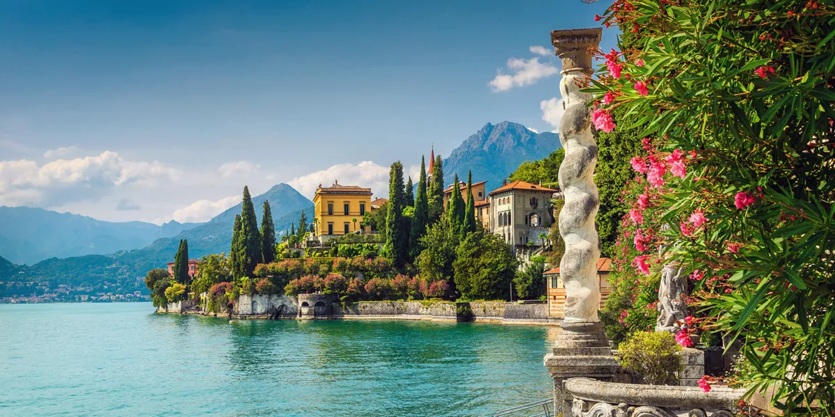 Lake Como side lake view