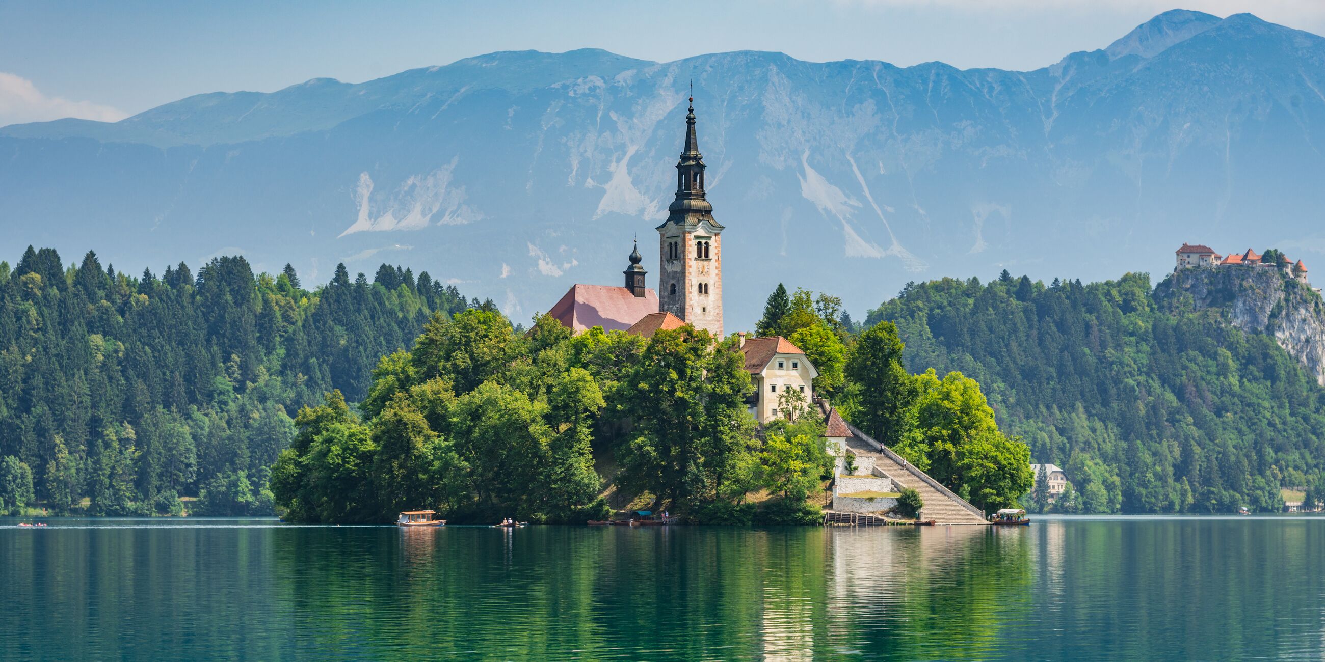 Lake Bled Santa Maria Church in Slovenia