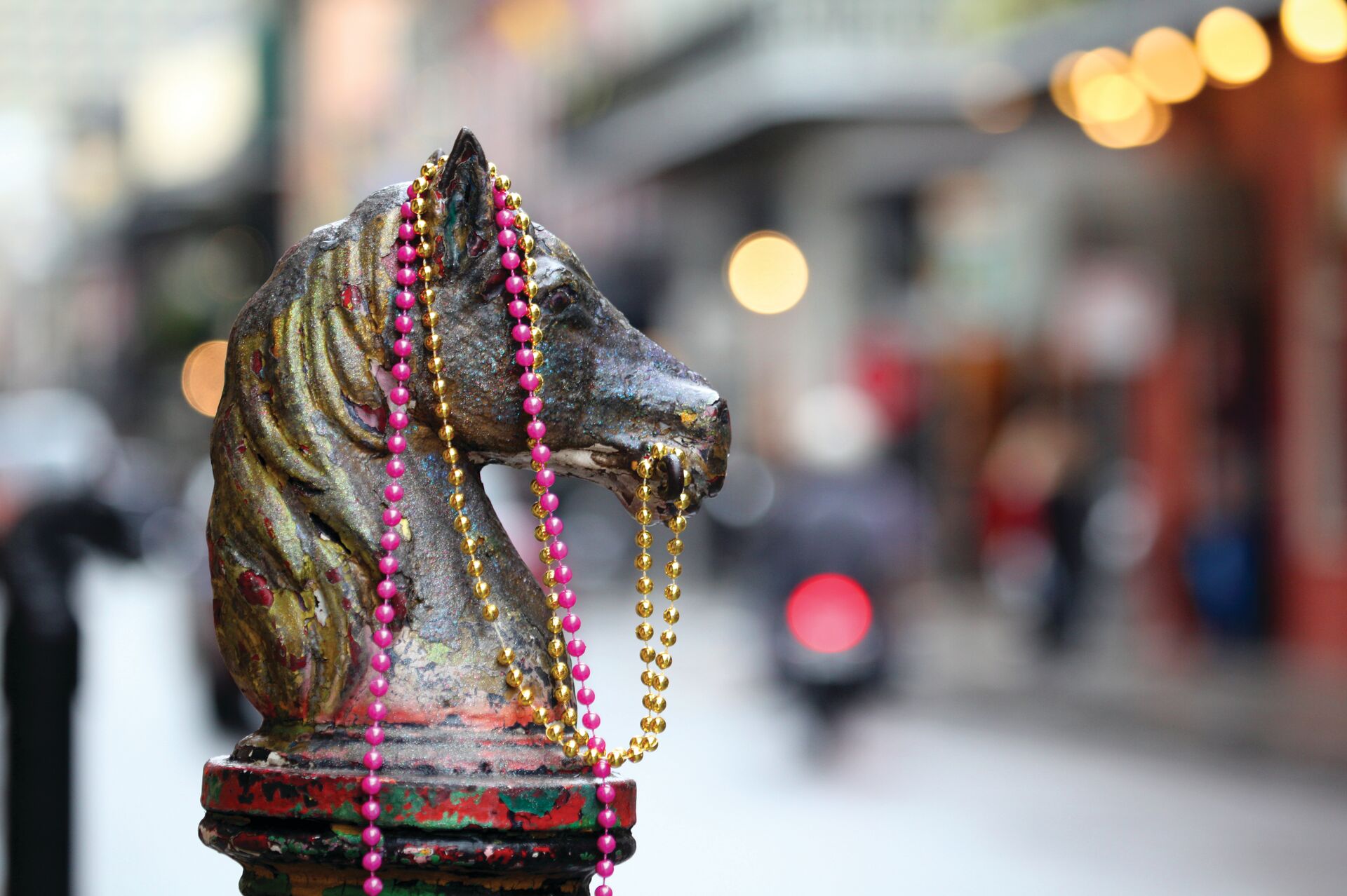 Mardi Gras Beads in New Orleans, USA