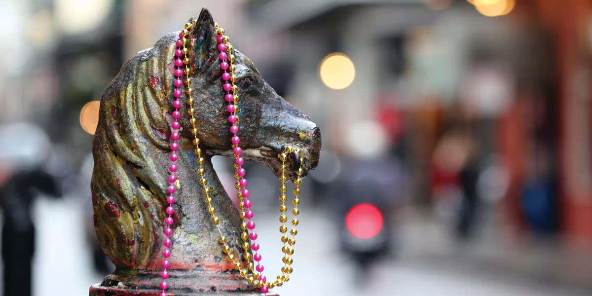 Mardi Gras Beads in New Orleans, USA