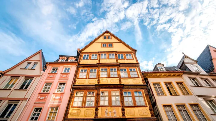 Half-timbered houses in Mainz, Germany