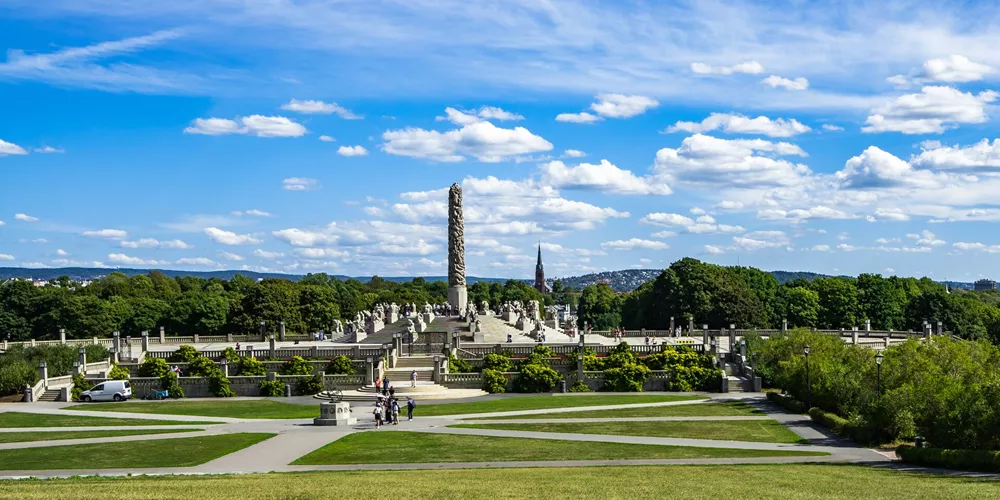 Frogner Park in Oslo, Norway on a sunny day