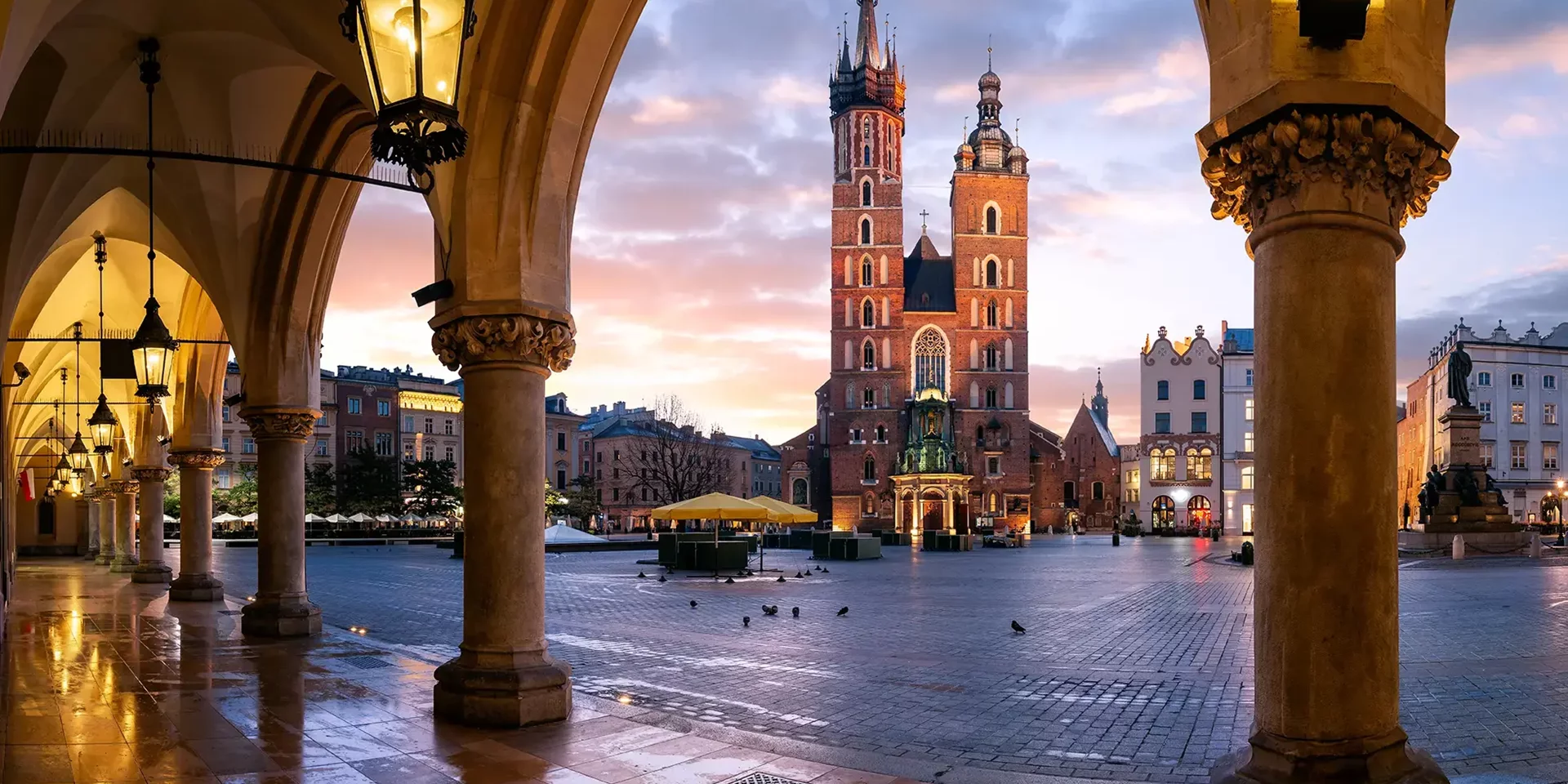 A view of St Marys Basilica in Krakow, Poland