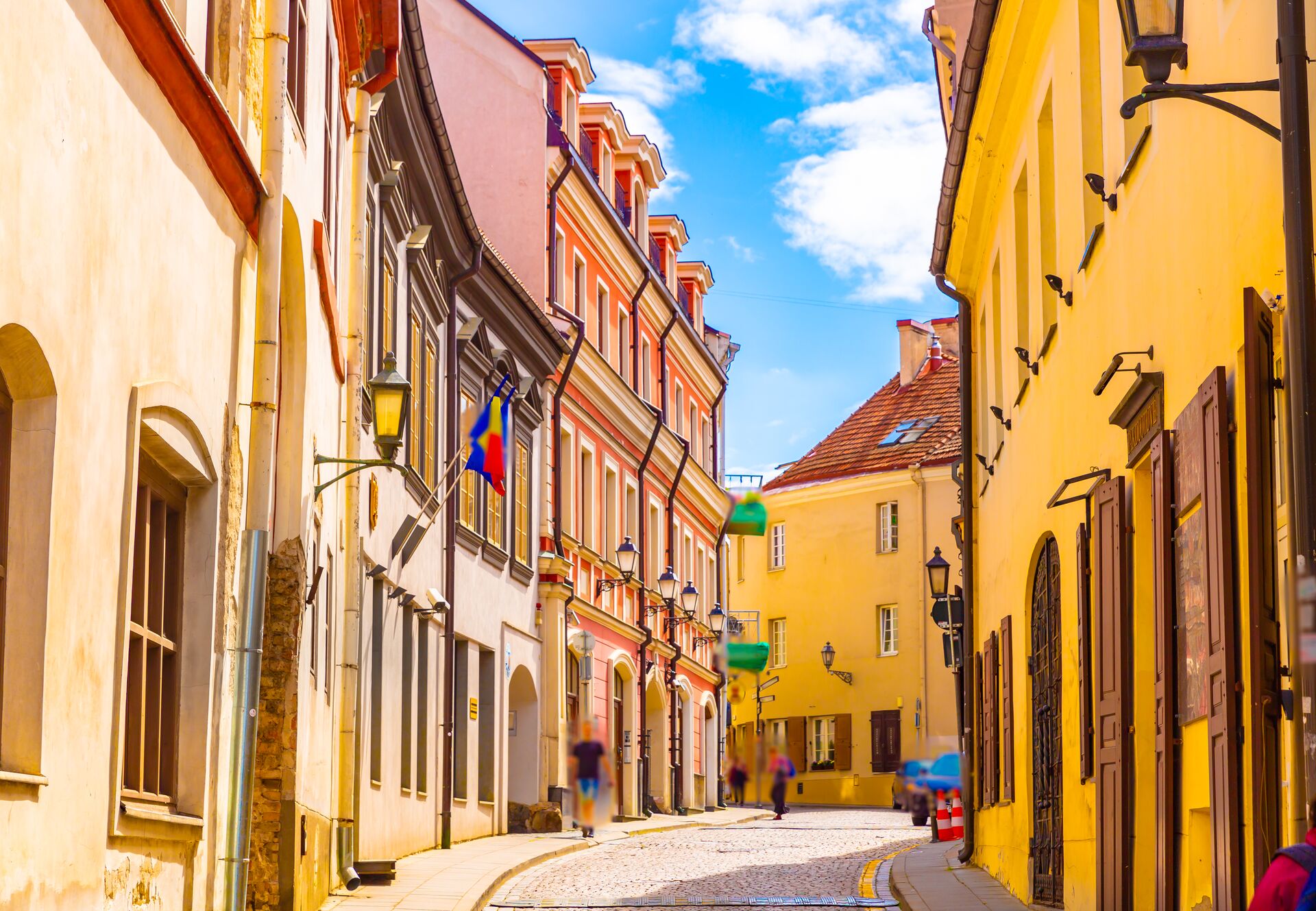 Large Street View In Old Town Of Vilnius, Lithuania 1219592828