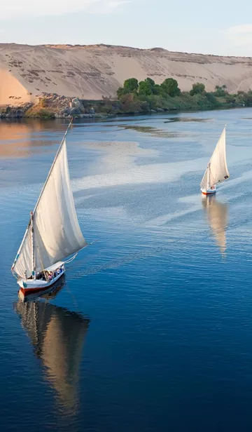 Felucca Sailing River Nile, Egypt