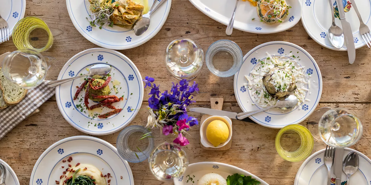 A table with various dishes