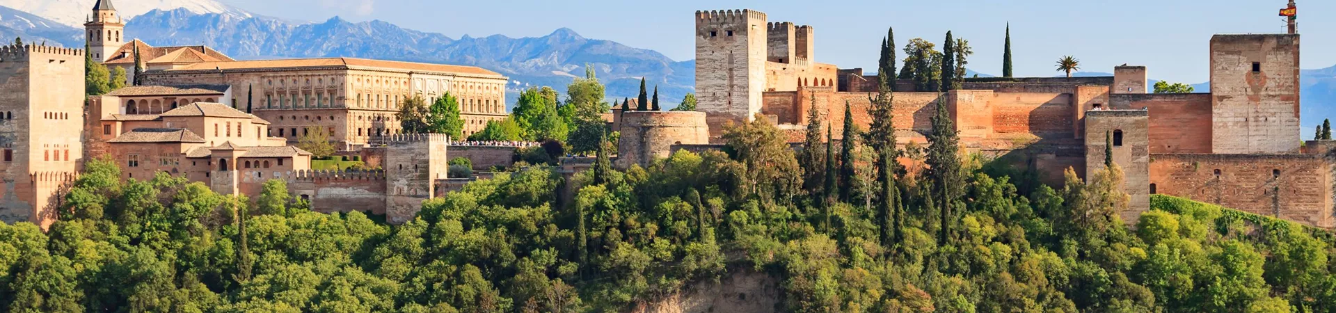 The Alhambra in Granada, Spain Viewed from the Mirador de San Nicol