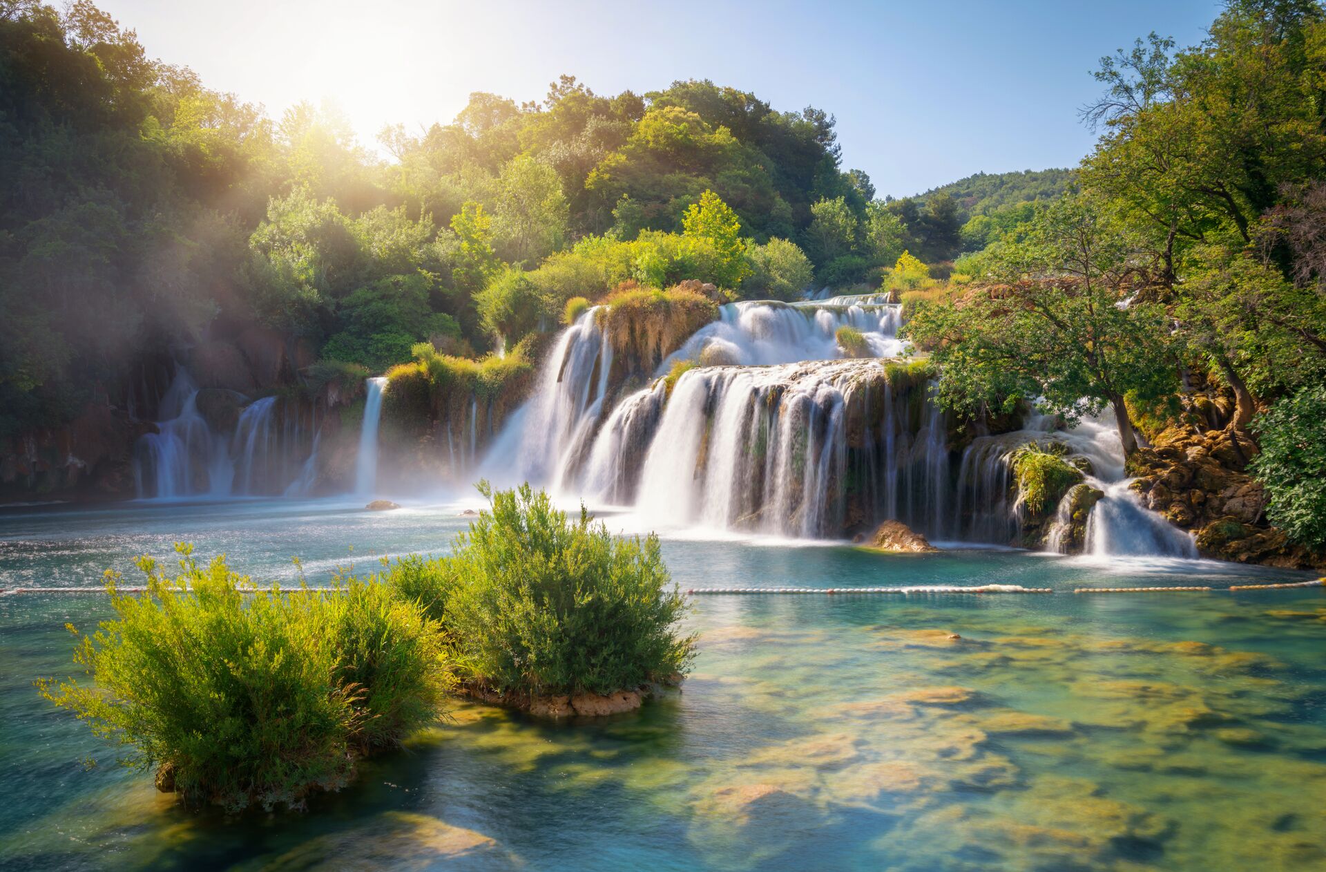 Krka Waterfalls In Krka National Park In Croatia
