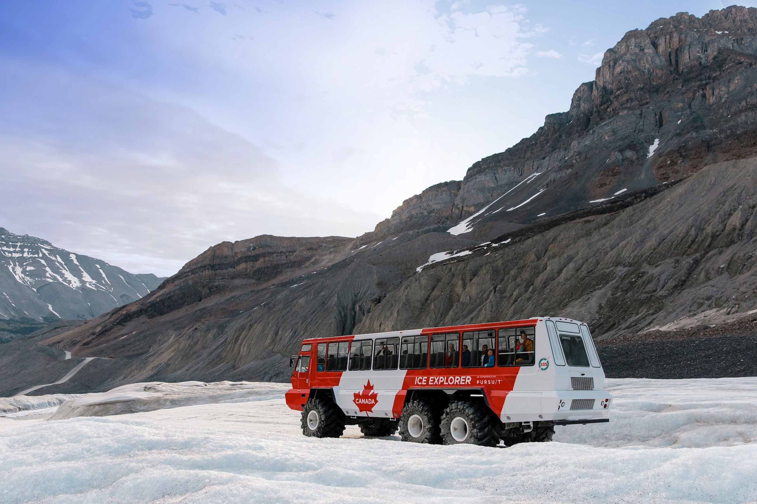 Ice Explorer on the Columbia Icefield in Jasper, Canada