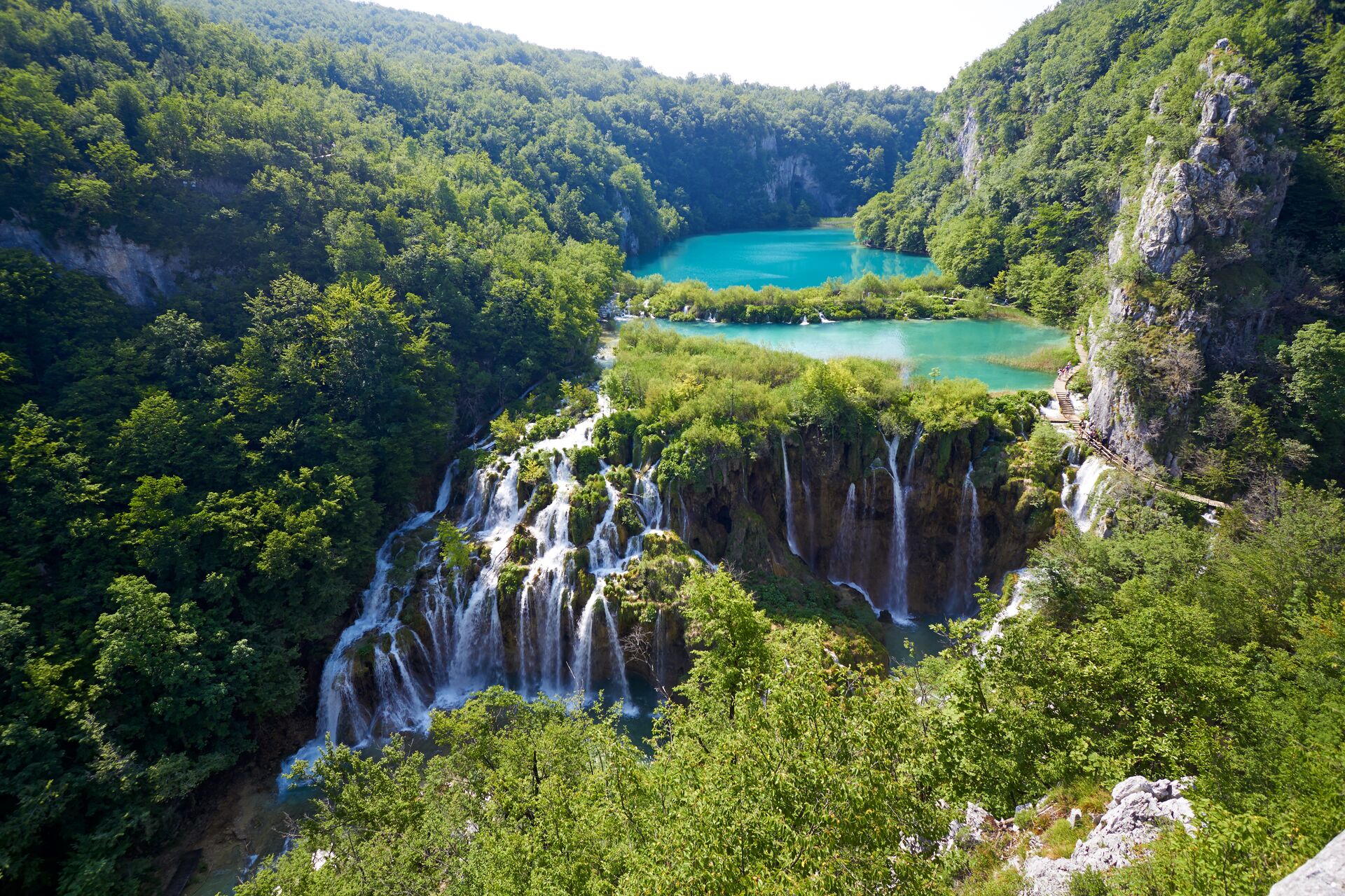 Fantastic View In The Plitvice Lakes National Park Croatia Bright 475221432