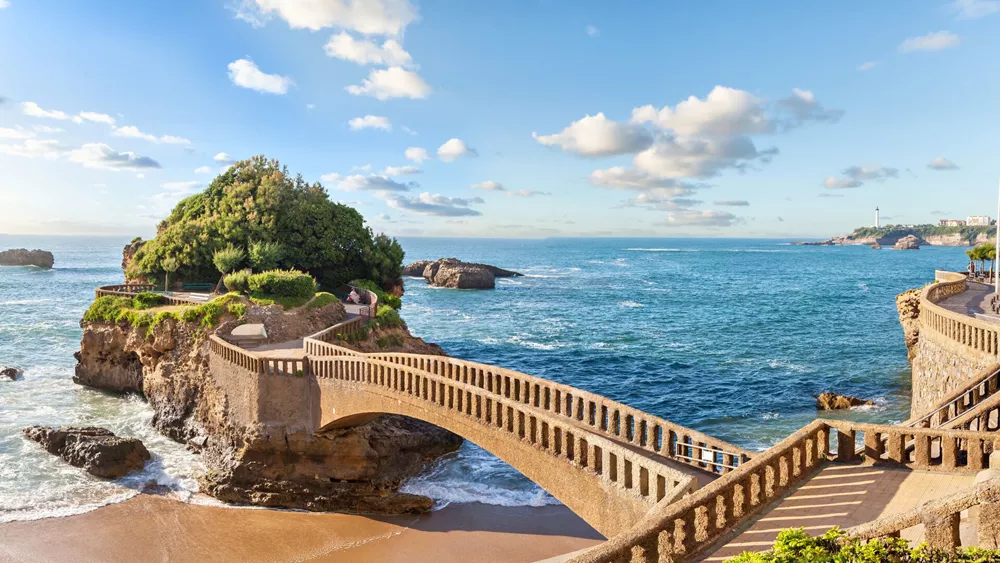 Bridge To The Island in Biarritz, France