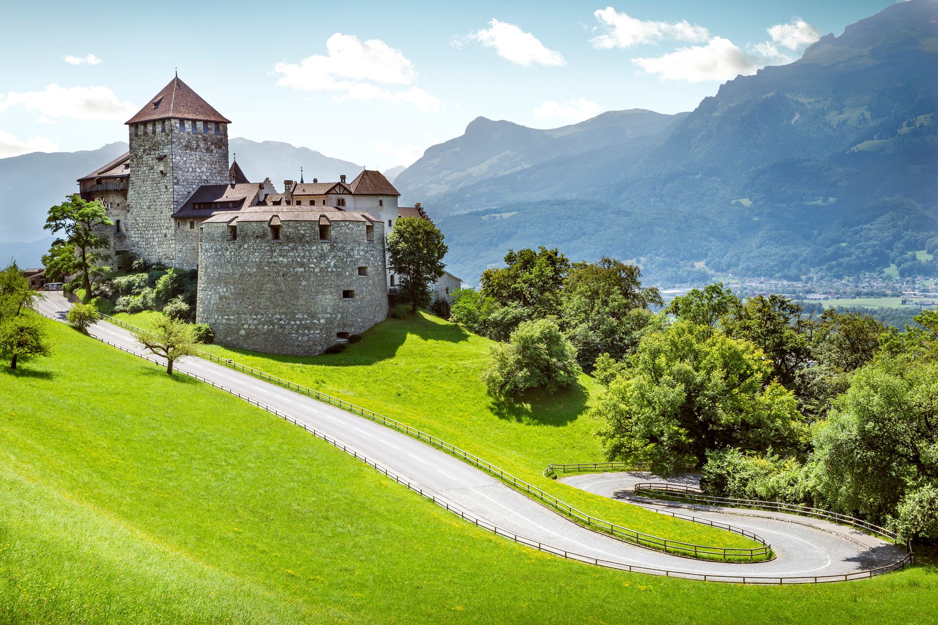 Medieval Castle In Vaduz, Liechtenstein